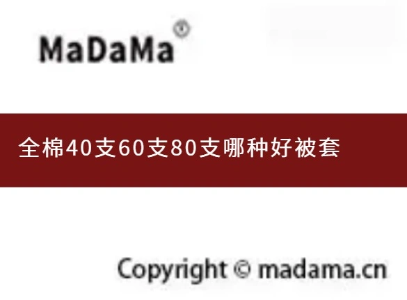全棉40支60支80支哪种好被套