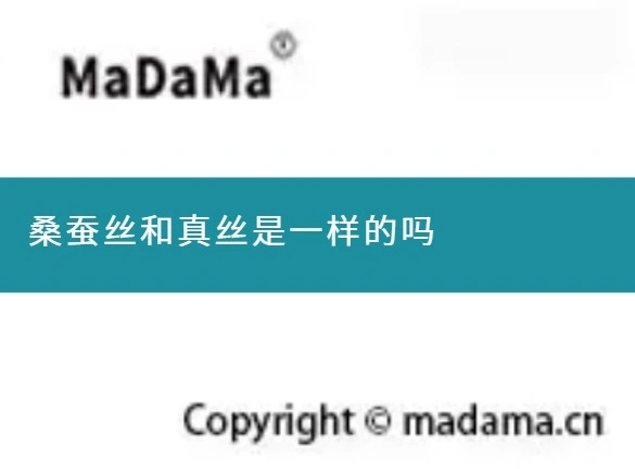 桑蚕丝和真丝是一样的吗