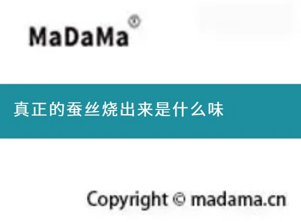 真正的蚕丝烧出来是什么味