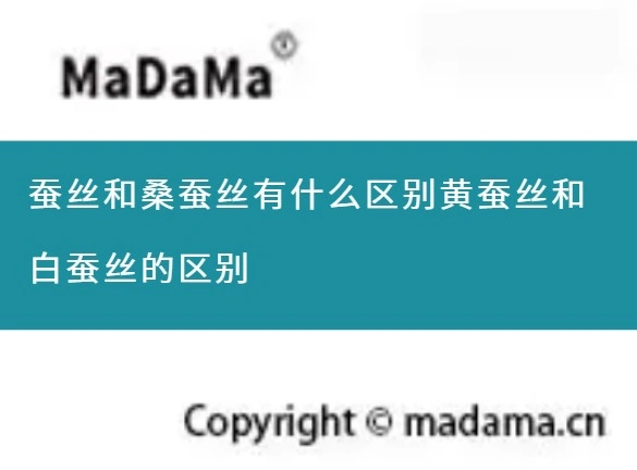 蚕丝和桑蚕丝有什么区别黄蚕丝和白蚕丝的区别