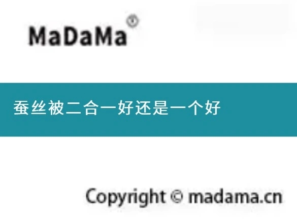 蚕丝被二合一好还是一个好