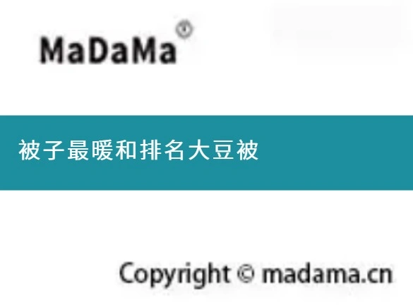 被子最暖和排名大豆被