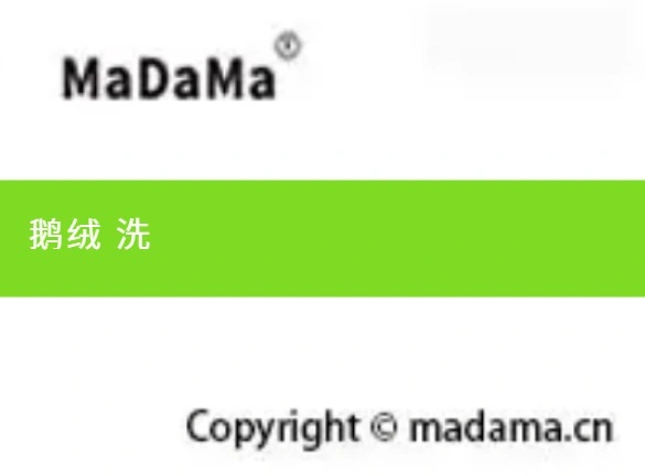 鹅绒 洗