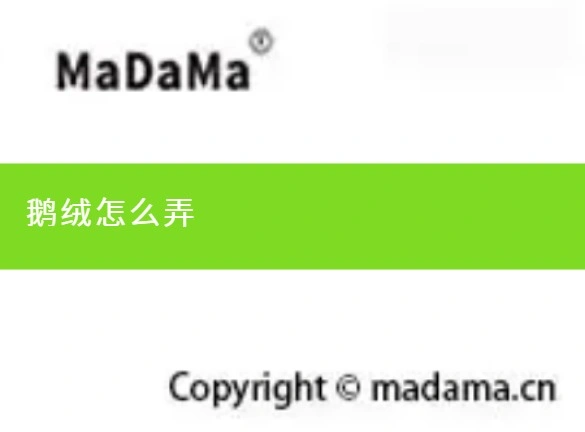 鹅绒怎么弄