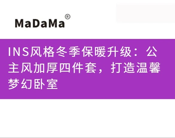 INS风格冬季保暖升级：公主风加厚四件套，打造温馨梦幻卧室