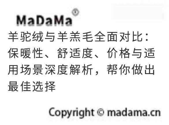 羊驼绒与羊羔毛全面对比：保暖性、舒适度、价格与适用场景深度解析，帮你做出最佳选择
